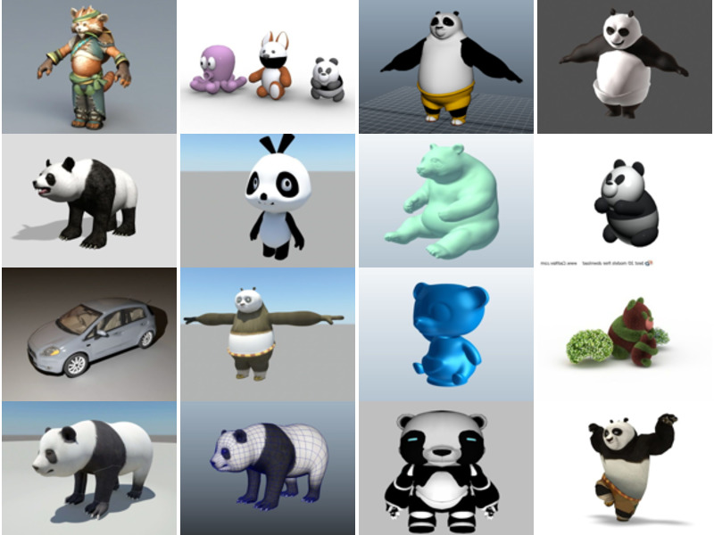 Top 22 Panda 3D Models Newest 2022
