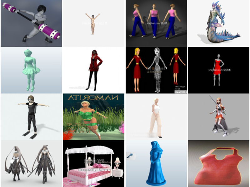 Top 24 Girl 3D Models for Free Newest 2022