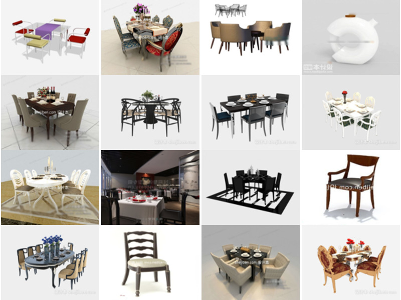 Top 25 Dining 3D Models Newest 2022
