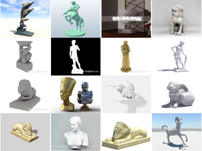 25 nejnovějších 3D modelů soch za rok 2022