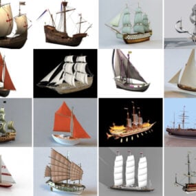 Top 26 zeilschip 3D-modellen voor ontwerp Meest bekeken 2022