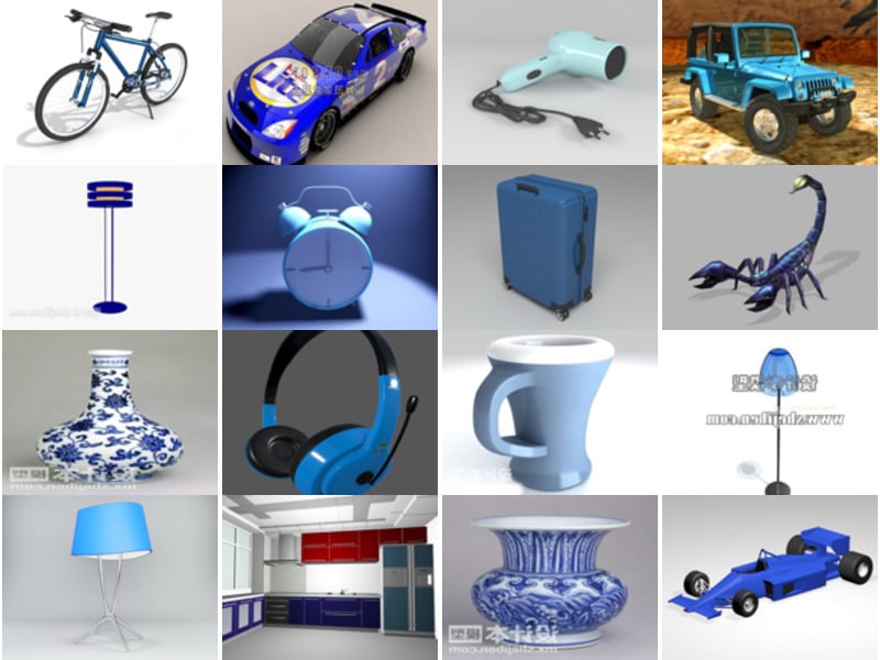 Top 28 Blue 3D Models Most Recent 2022