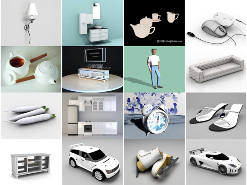 Top 29 White 3D Models for Free Newest 2022