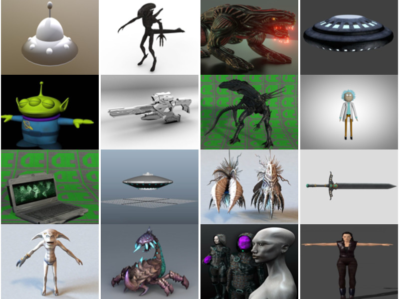 Die 32 meistgesehenen Alien-3D-Modelle 2022