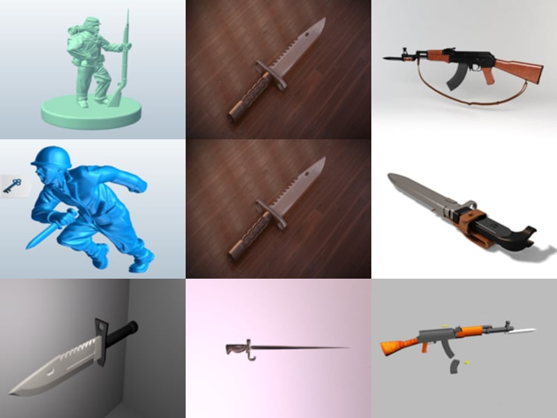 Top 10 Bayonet 3D Models Stuff Newest 2022