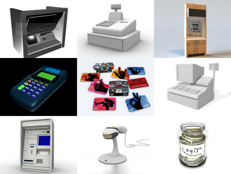 Top 10 Financial Equipment 3D Models for Rendering Newest 2022