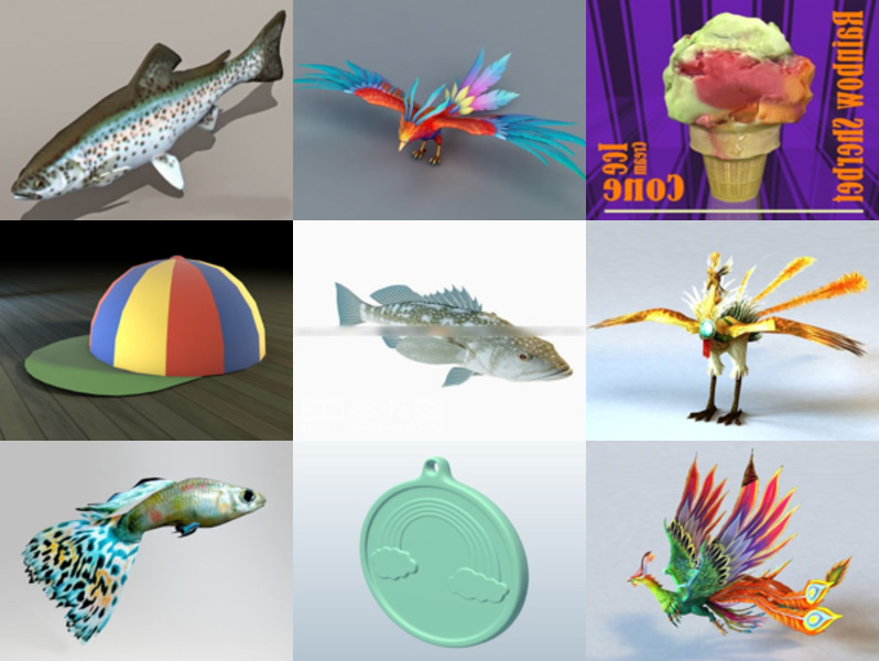 Top 10 Rainbow 3D Models Most Recent 2022