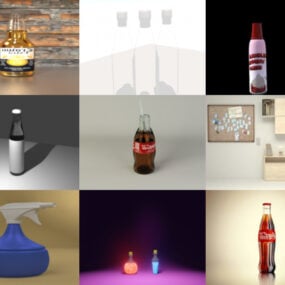 Топ-11 Blender 3D модели бутылок Новейшие 2022