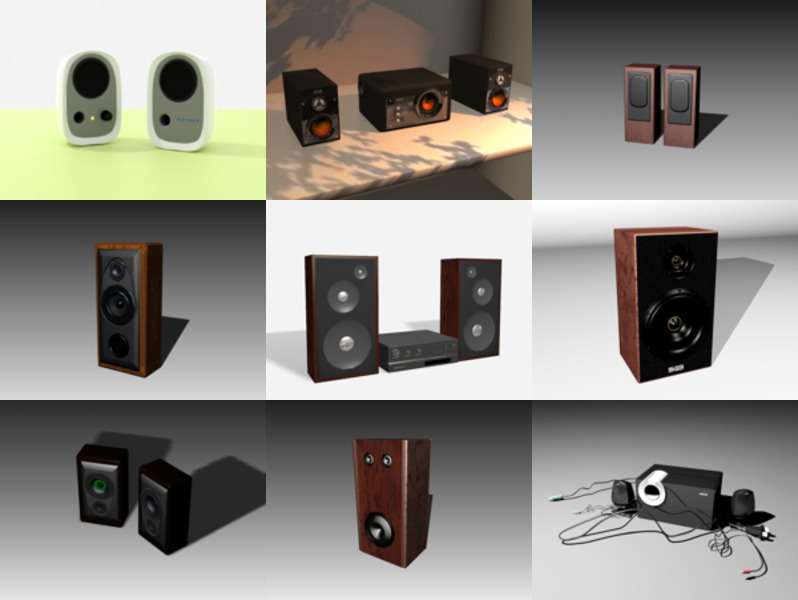 11 Model Kotak Speaker 3D Paling Anyar kanggo Rendering Paling Anyar 2022
