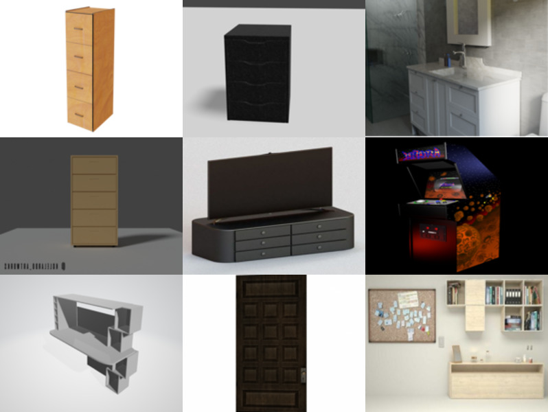 Top 12 Blender Cabinet 3D Models Newest 2022