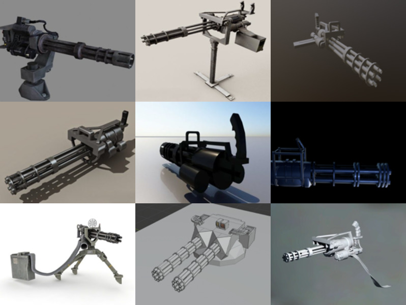 Top 12 Minigun 3D Models for Free Most Recent 2022