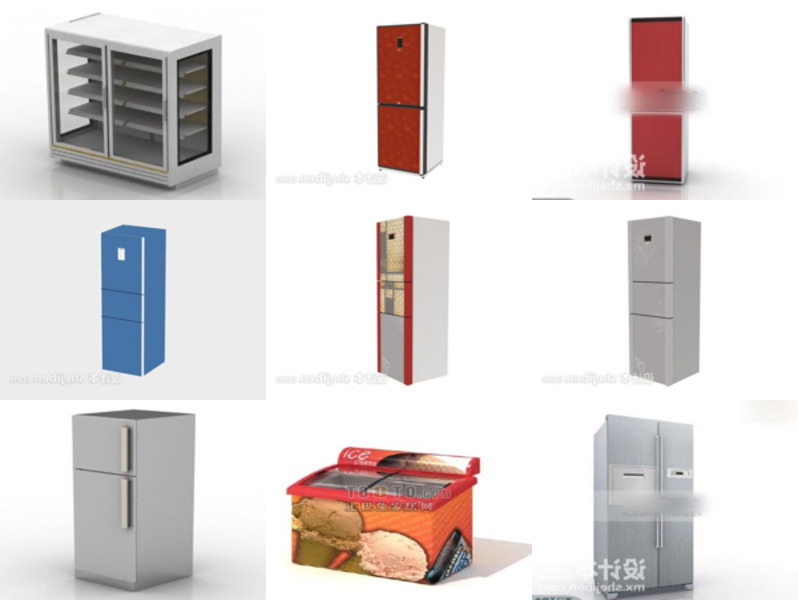 Top 12 Free 3D Refrigerator Models for Design Latest 2022
