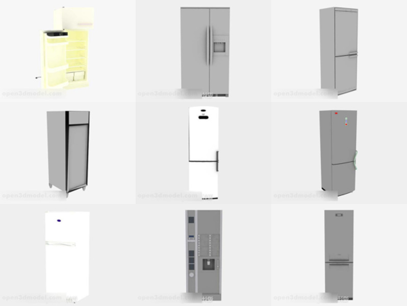 Top 12 Refrigerators 3D Models for Free Newest 2022