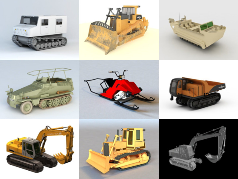 Top 12 Tracked Vehicle 3D Models Newest 2022