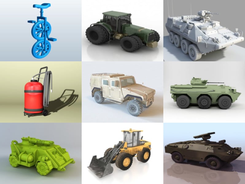 Top 12 Wheeled 3D Models Stuff Newest 2022