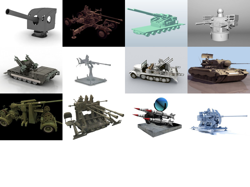 Top 13 Antiaircraft 3D Models for Rendering Most Recent 2022