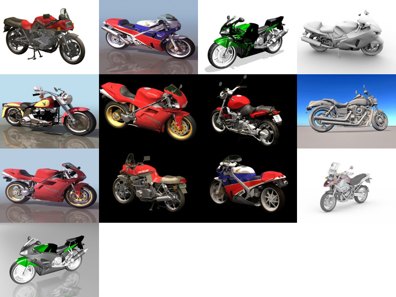 Top 13 Sport Motorcykel 3D-modeller gratis Nyeste 2022