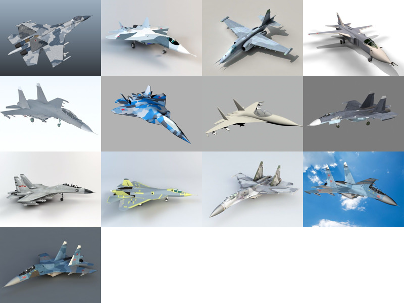Top 13 Sukhoi Aircraft 3D Models for Rendering Newest 2022
