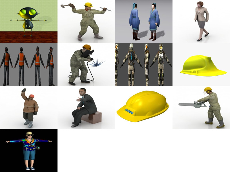 Top 13 Worker 3D Models for Rendering Latest 2022