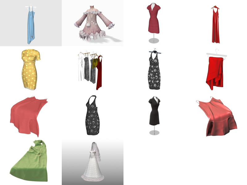 Top 14 Dresses 3D Models Newest 2022 - Open3dModel
