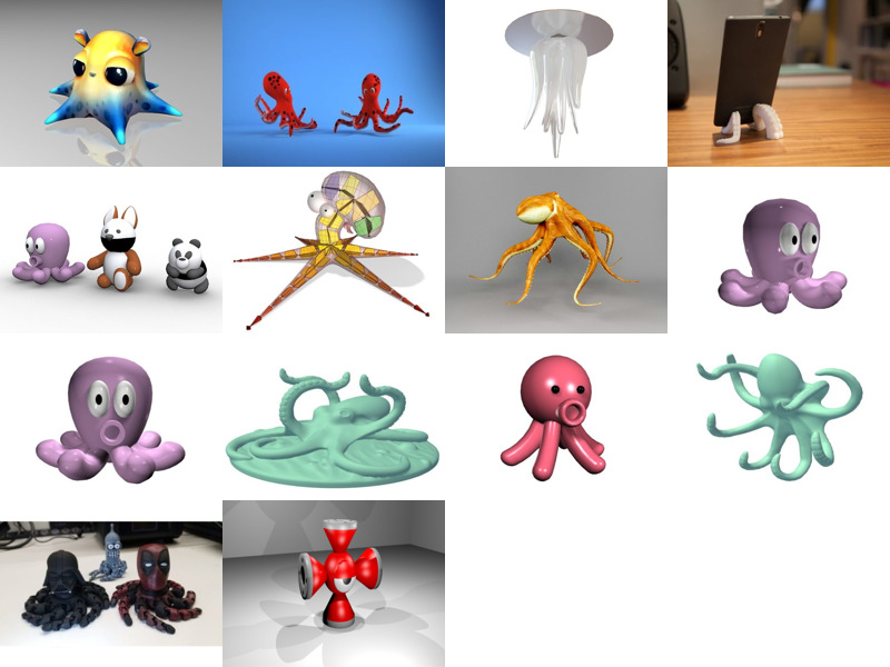 Top 14 Ressourcen für Octopus 3D-Modelle Neueste 2022