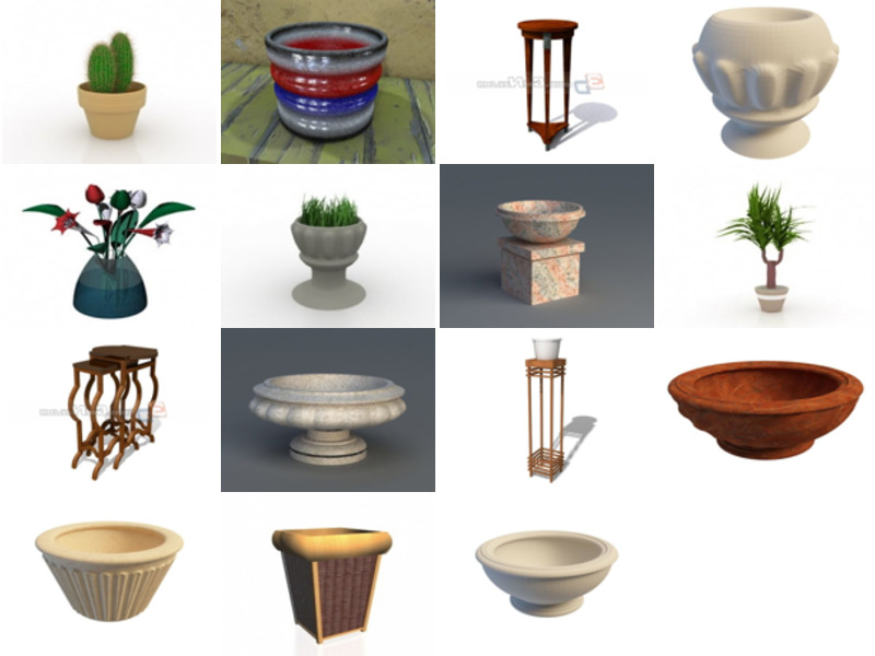 Top 15 Flowerpot 3D Models for Rendering Most Recent 2022