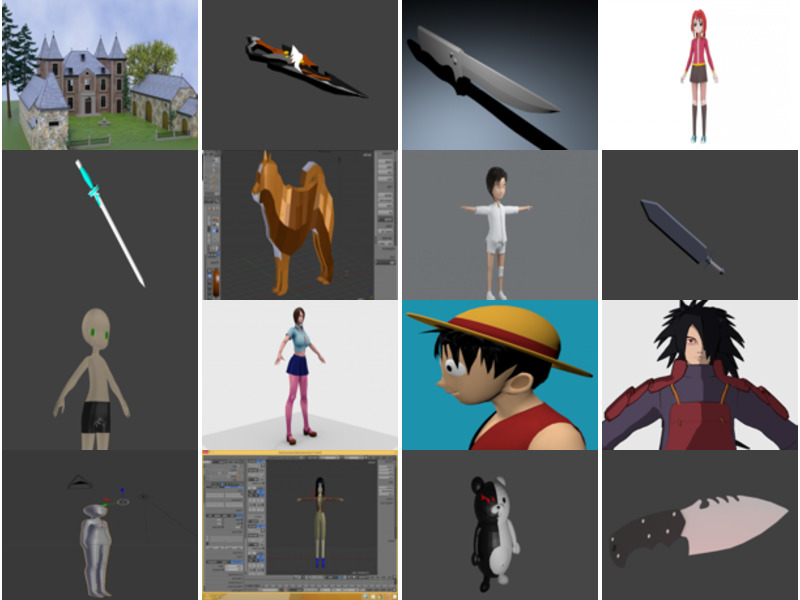 Top 16 Blender Anime 3D-modellen gratis Laatste 2022