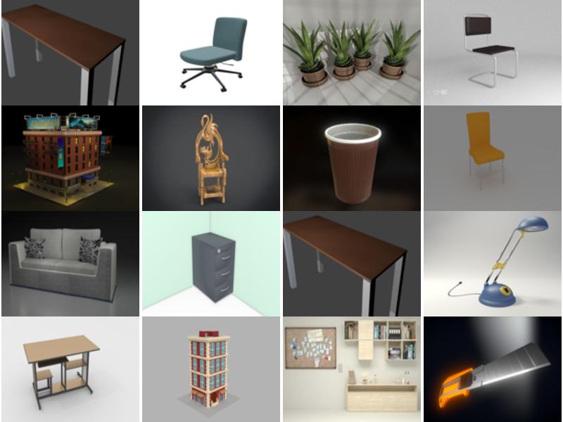 Top 18 Blender Office 3D Models for Free Most Recent 2022