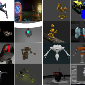 Top 18 Blender Nejnovější 3D modely robotů za rok 2022