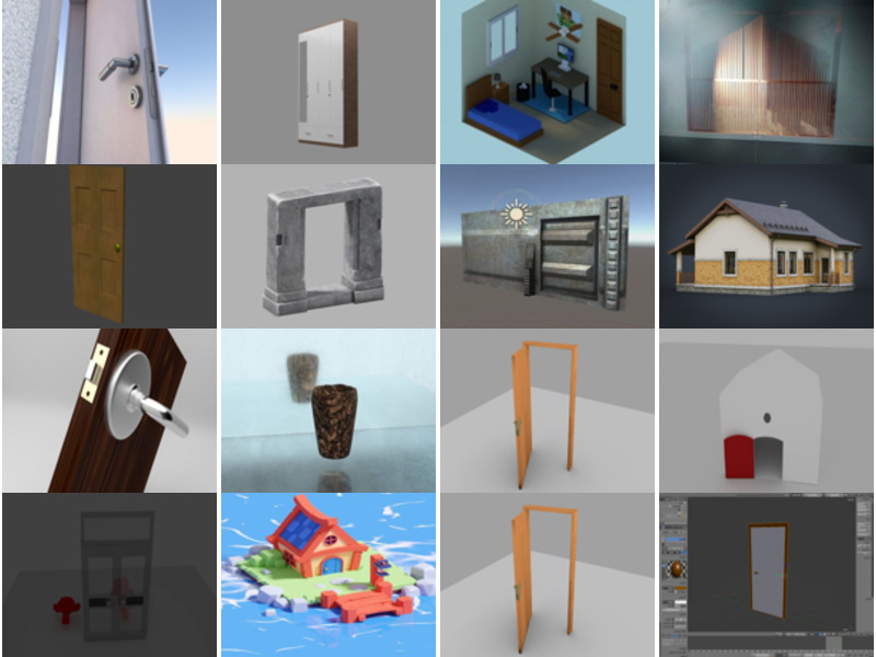 Top 20 Blender Dörr 3D-modeller senaste 2022