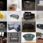 Top 23 Blender Sofa 3D-modeller for gjengivelse av siste 2022