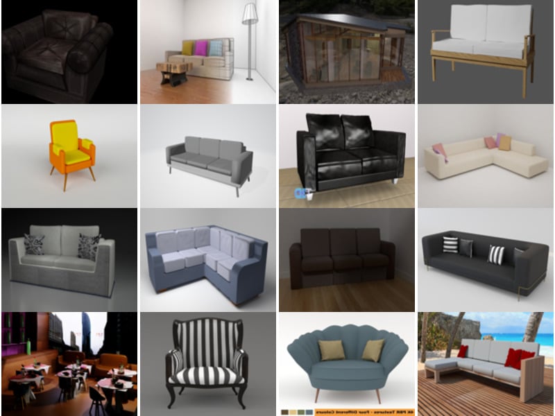 Top 23 Blender Modele sof 3D do renderowania najnowszych 2022