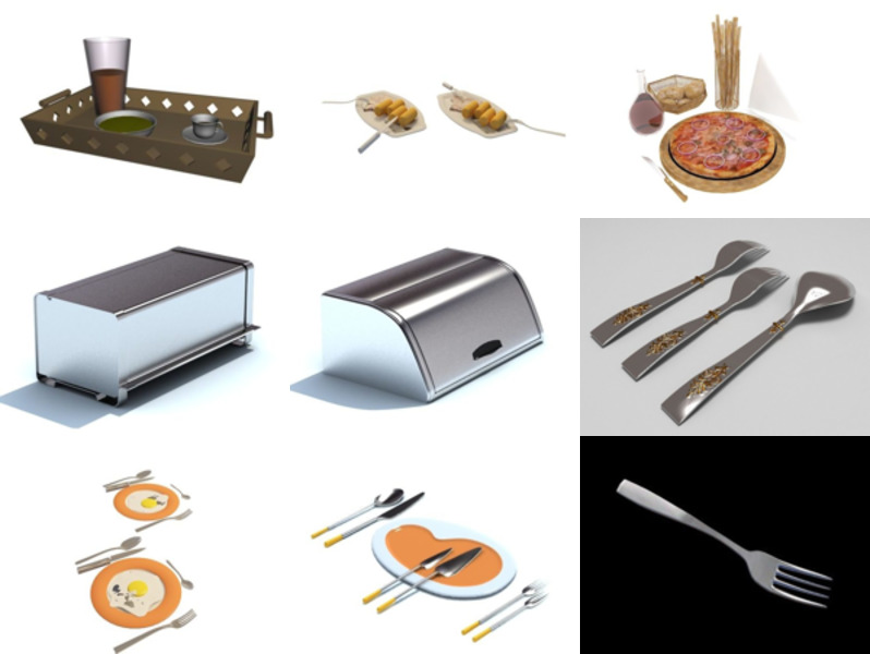 Top 9 Cutlery 3D Models for Design Latest 2022