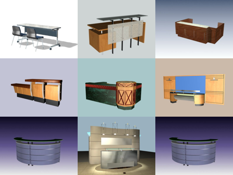 Top 9 Front Desk 3D Models for Free Latest 2022