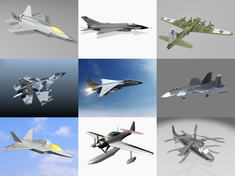 Top 10 Free 3D Military Aircraft Models for Rendering Most Recent 2022