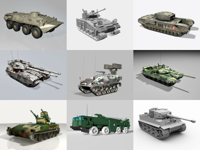 Top 10 Free 3D Military Vehicle Models for Rendering Newest 2022