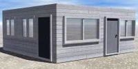 نموذج بناء منزل من طابق واحد ثلاثي الأبعاد