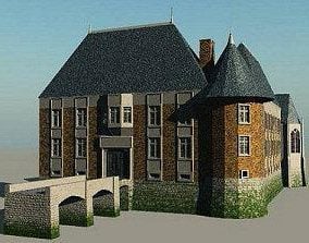 17e eeuws kasteel castle 3D-model bouwen
