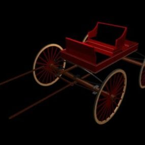 Klassiek paardenbuggywagen 3D-model
