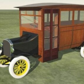 Mô hình xe buýt cổ điển Graham 1921 3d