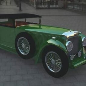 Xe cổ Bentley 1949 Mô hình 3d xanh