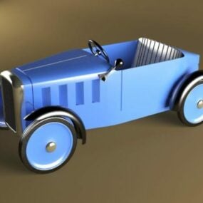 سيارة كلاسيكية قابلة للتحويل في الخمسينيات من القرن الماضي نموذج ثلاثي الأبعاد