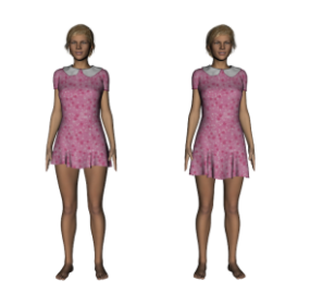 شخصية فتاتين مع فستان الأميرة نموذج ثلاثي الأبعاد