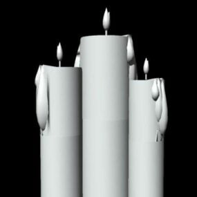 Modello 3d delle candele di Halloween