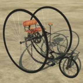 Tre hjul cykel 3d-modell