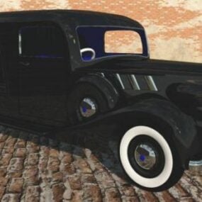 Vintage Car Packard Hearse 3d model