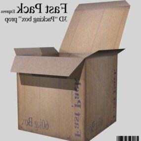 Equipo de almacenamiento de cajas de cartón modelo 3d