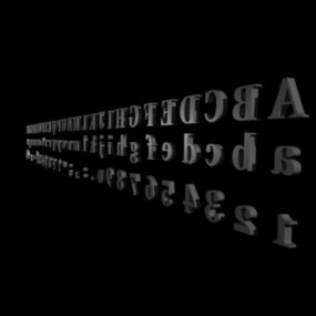 Text Shape With Shadow 3d model