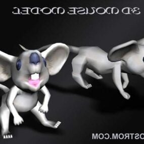 Lowpoly Mô hình động vật chuột 3d