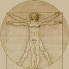 Vitruvian Man Da Vinci Painting